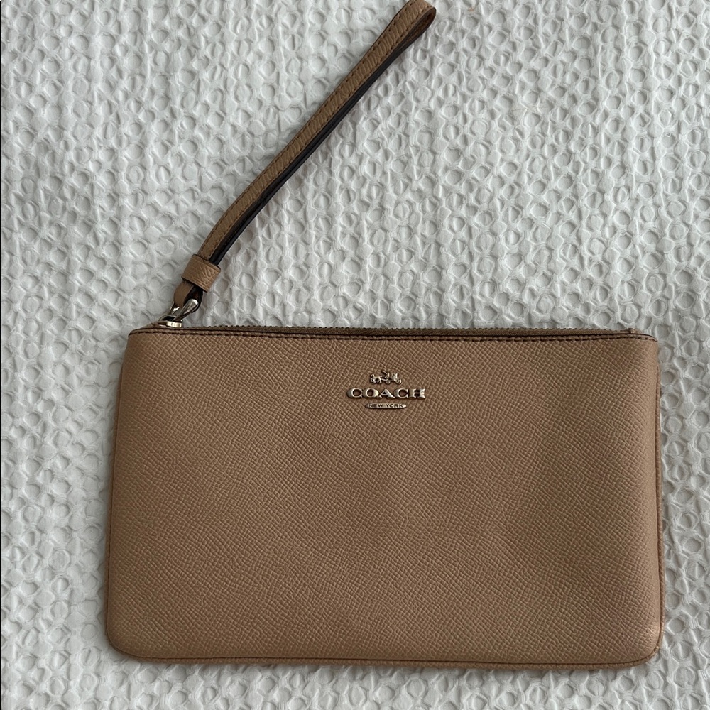 Coach cream Wristlet